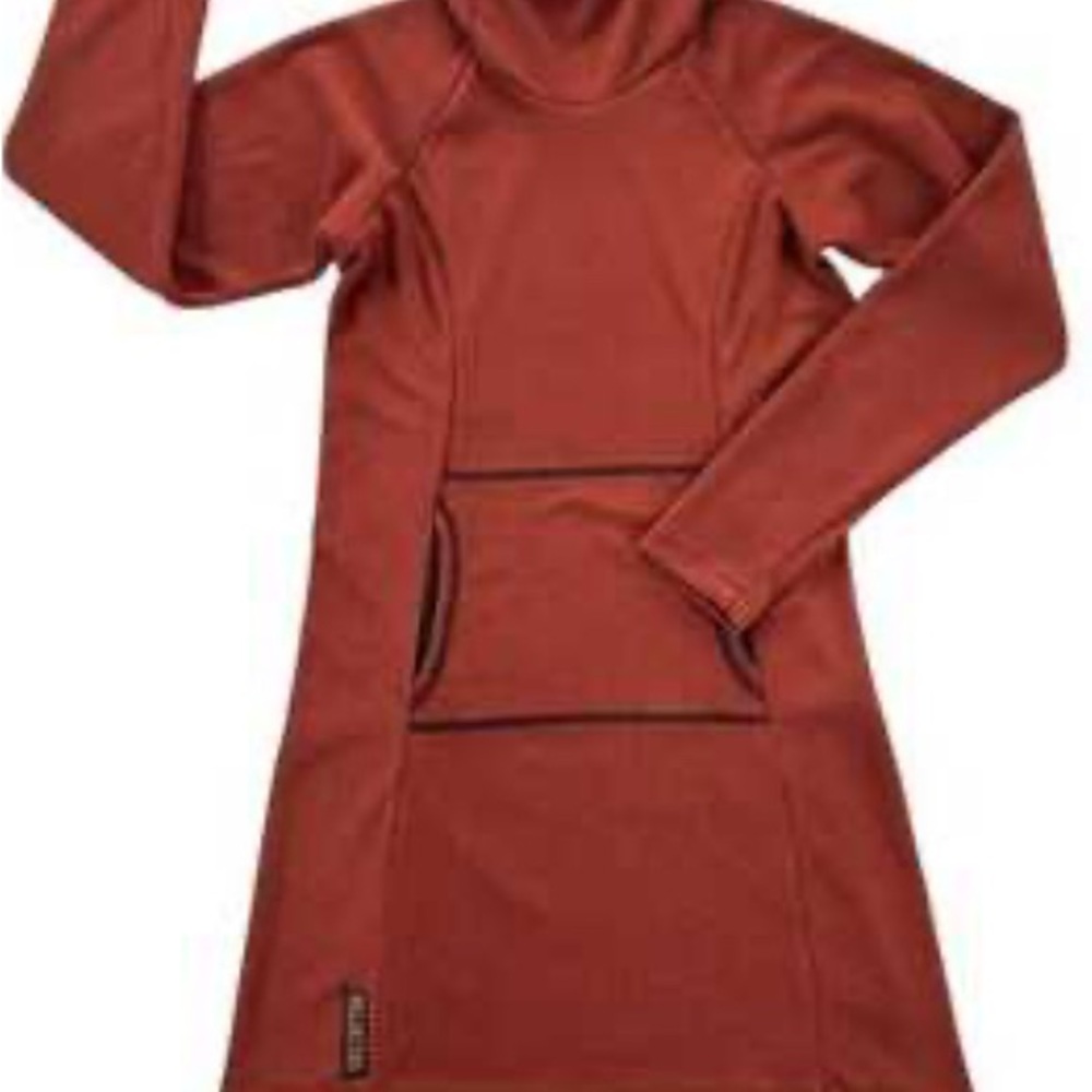 Melanzana Rust Red Women's Hoodie Dress